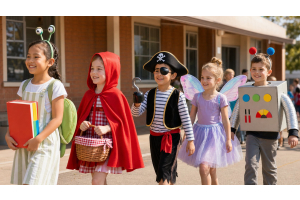 Easy Book Week costumes A to Z — kids parade in simple storybook outfits