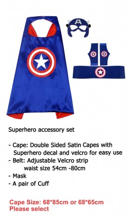 Captain America Cape & Mask Costume set
