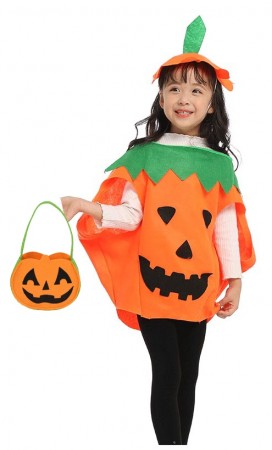 Kids Unisex Pumpkin Orange Costume tt2074