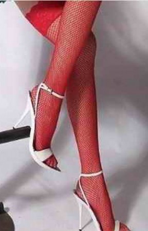 Stretchy Fishnet Thigh High Stockings Over The Knee