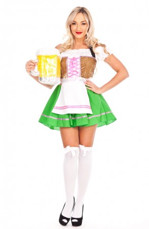 Oktoberfest Costumes Australia - Ladies Beer Maid Wench Costume Oktoberfest Gretchen German Fancy Dress Halloween