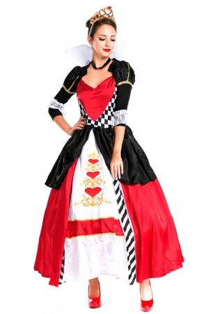 Alice In Wonderland Costumes - Deluxe Disney Queen of Hearts Alice in Wonderland Costume Movie Fancy Dress