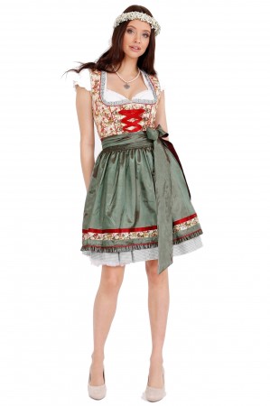 Ladies Oktoberfest Vintage Beer Maid Costume Womens Bavarian Dirndl Costume - Oktoberfest Beer Maid Dress with Apron