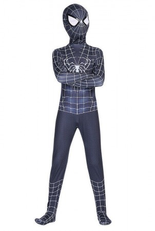 Boys black spider-man spider costumett3217