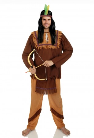 Mens Noble Warrior Native American Indian Costume