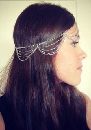 Bohemian Deco Vintage Hairband 20s  Flapper Chain Headband