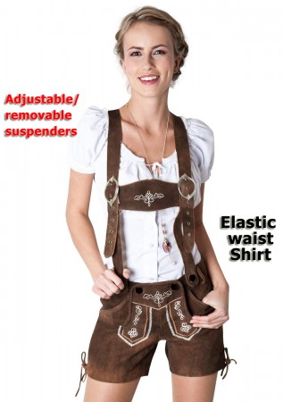 Adult German Lederhosen Beer Maid Costume lh314n