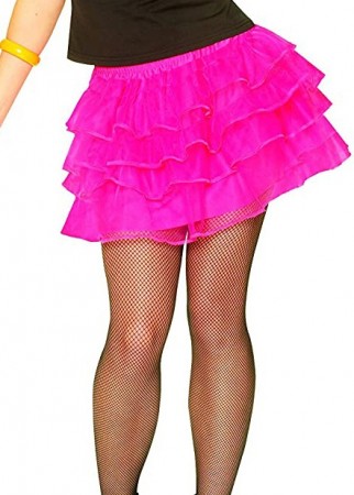 Hot Pink 80s skirt lh186hotpink