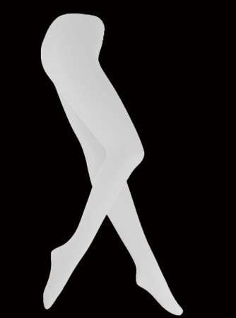 White 80s 70s Disco Opaque Womens Pantyhose Stockings Hosiery Tights tt1067-1