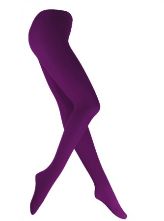 Dark Purple 80s 70s Disco Opaque Womens Pantyhose Stockings Hosiery Tights tt1067-4