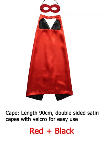 Red Double sided Cape & Mask Costume set