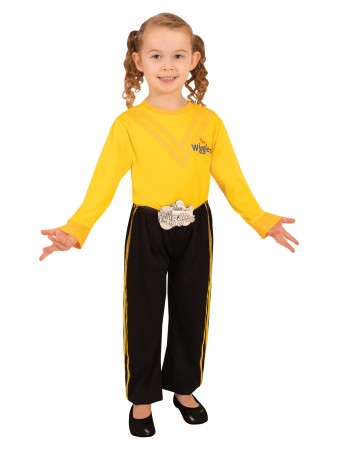 Emma Yellow The Wiggle Child Pants Costume Kids Emma Wiggle Costume - Yellow Top & Pants with Belt Buckle