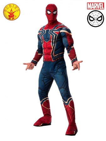  Mens Avengers Endgame Iron Spider Spider-Man Adult Deluxe Muscle Chest Costume