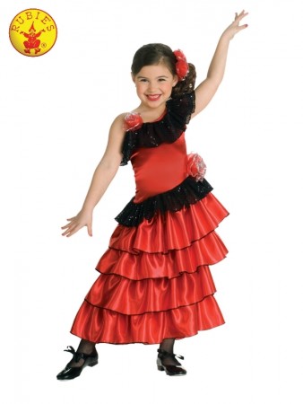 Kids Spanish Princess Flamenco Costume cl883053