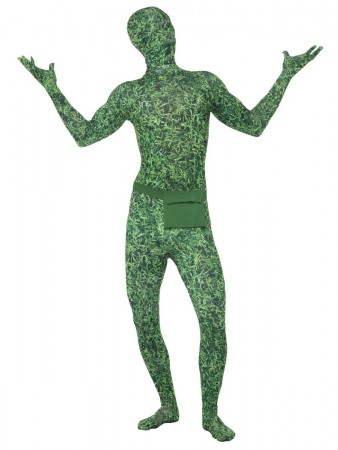 Adult Morph Spandex Body Suit Zentai Lycra Second Skin Costume Grass Pattern