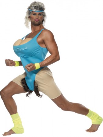 Funny Lets Get Physical Gym Work Out Mens Funny Humour Costume