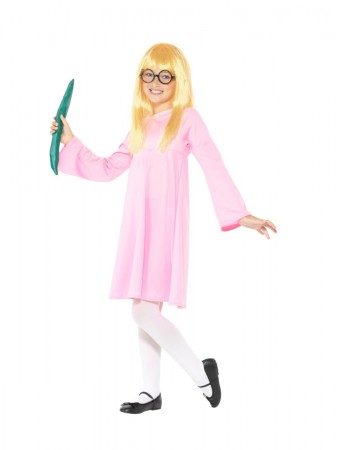 Kids Roald Dahl Deluxe Sophie BFG Girls Dress Up Book Week Costume Wig Glasses