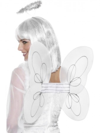 Angel Fairy Wings Halo Kit Bachelorette Hens Halloween Costume Accessories 