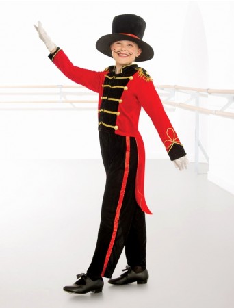 Ringmaster Child Costume Circus Showman Top Tails Pants Hat