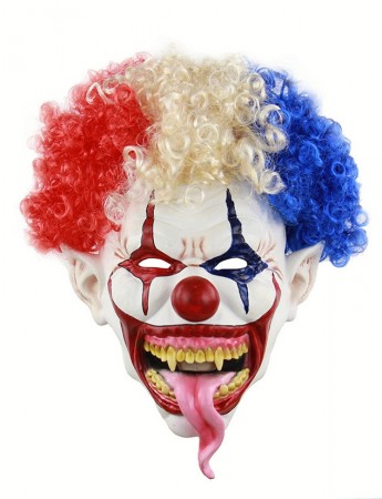 Halloween Scary Clown Mask with Hair