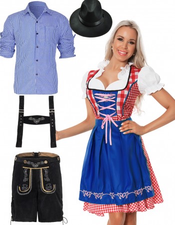 Couple Alpine Beer Maid Wench Costume lh220blg8001blh999