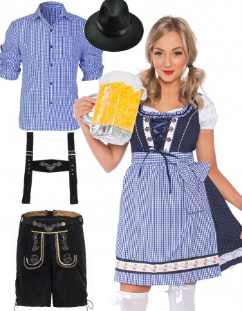 Couple Alpine Beer Maid Vintage Costume lh220blh300blh999