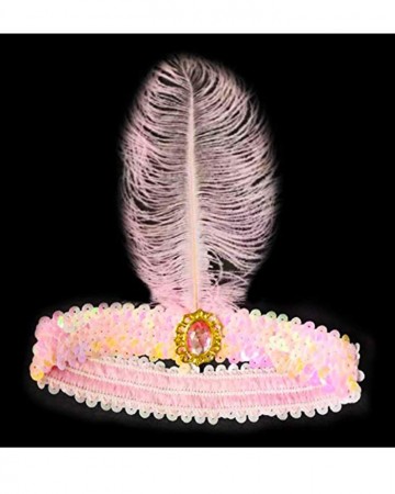Pink 1920s Feather Vintage Great Gatsby Flapper Headpiece