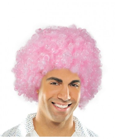 Funky Pink Unisex Afro Wig