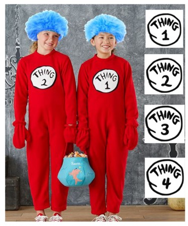 Kids Thing 1 and Thing 2 Jumpsuit pp1008