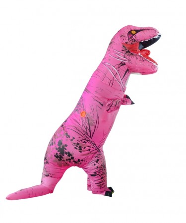 Pink T-REX INFLATABLE Costume Adult Pink Dinosaur Blow Up Costume - Inflatable T-Rex Suit