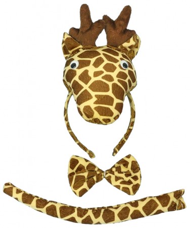 Giraffe Headband Bow Tail Set Kids Animal Headpiece