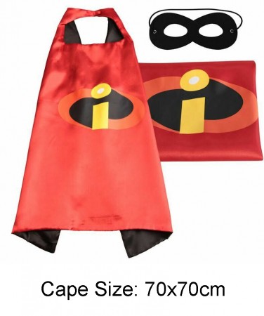 Kids The Incredibles Cape and Mask Set tt1136