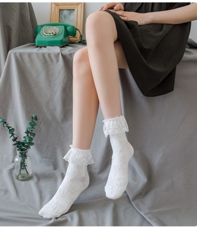 White Lolita Socks lx3020