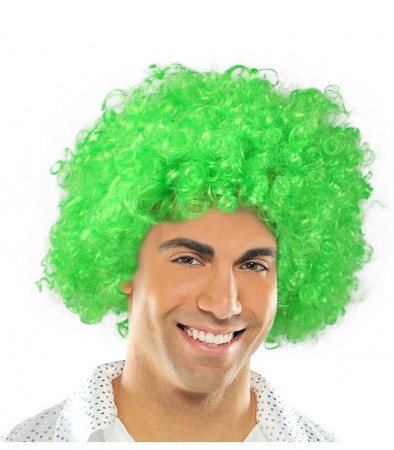 Funky Green Unisex Afro Wig