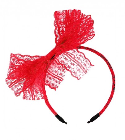 Red 1980s Lace Headband