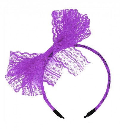 Purple 80s Lace Headband