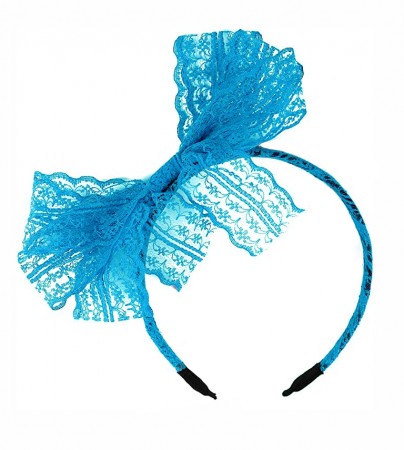 Blue 80s Lace Headband