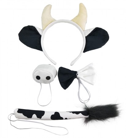 Kids Cows Headband Bow Tail Set  th013-22