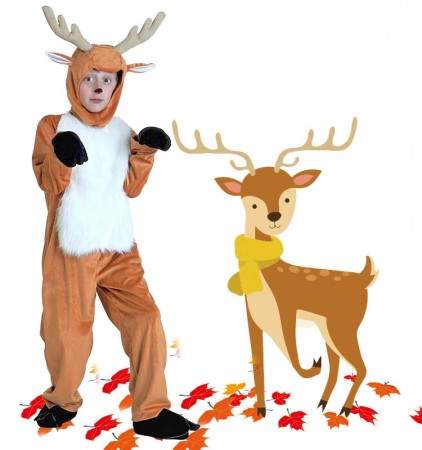 Kids Deer Jumpsuit Costume Onesie tt3350