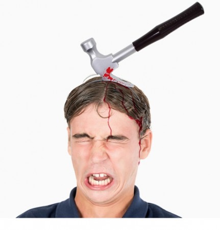 Zombie Kitchen Hammer Through Head Headband cl3728