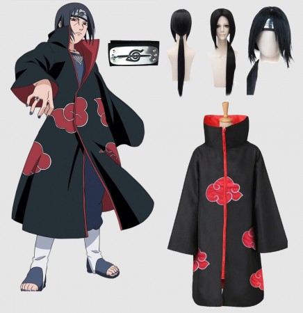 Naruto Akatsuki Itachi Uchiha Costume Wigs Headband