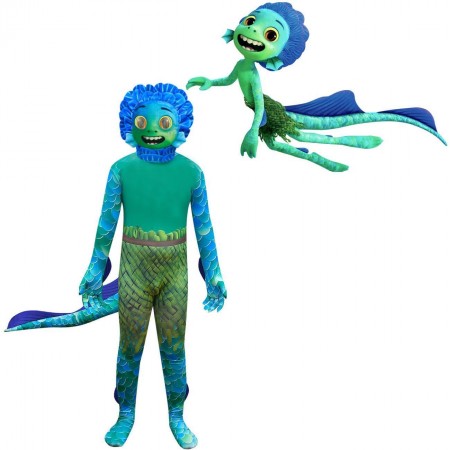 Kids Luca Fish Monster Costume Jumpsuit lp1093
