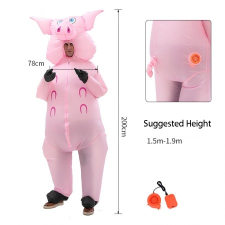 Inflatable Pink Pig Costume tt2067