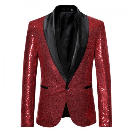  Unisex Red Tuxedo Suit Jacket Costume tt3182