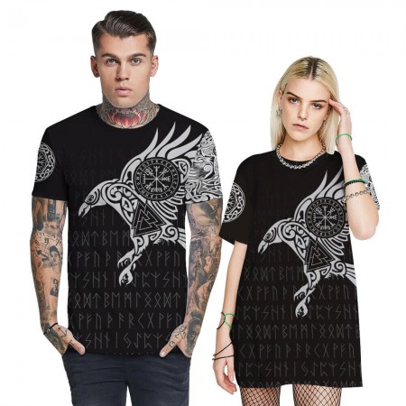 Dark Viking Tattoo 3D Printed T-Shirt tt3232-1