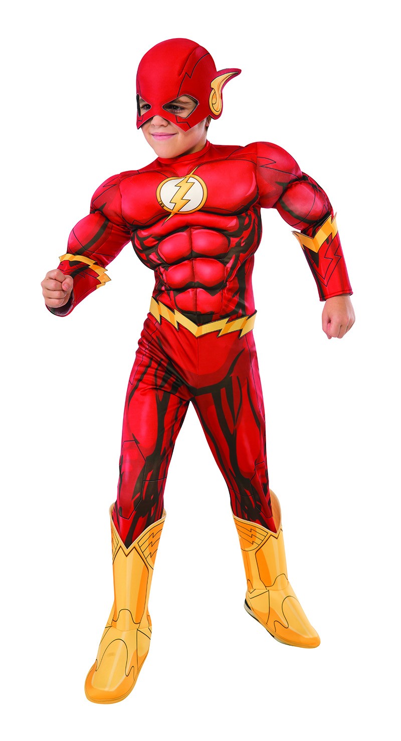 Photo Real Deluxe Muscle Chest Kids Flash Costume DC Comics Toddler