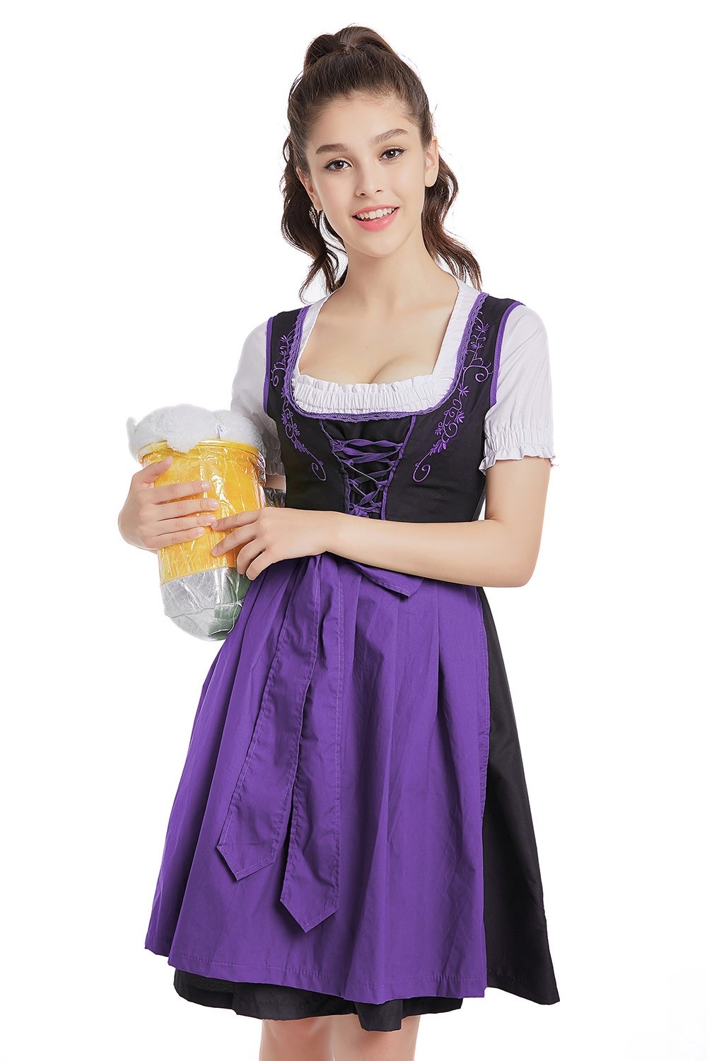 Ladies Oktoberfest German Bavarian Beer Maid Vintage Costume Lederhosen
