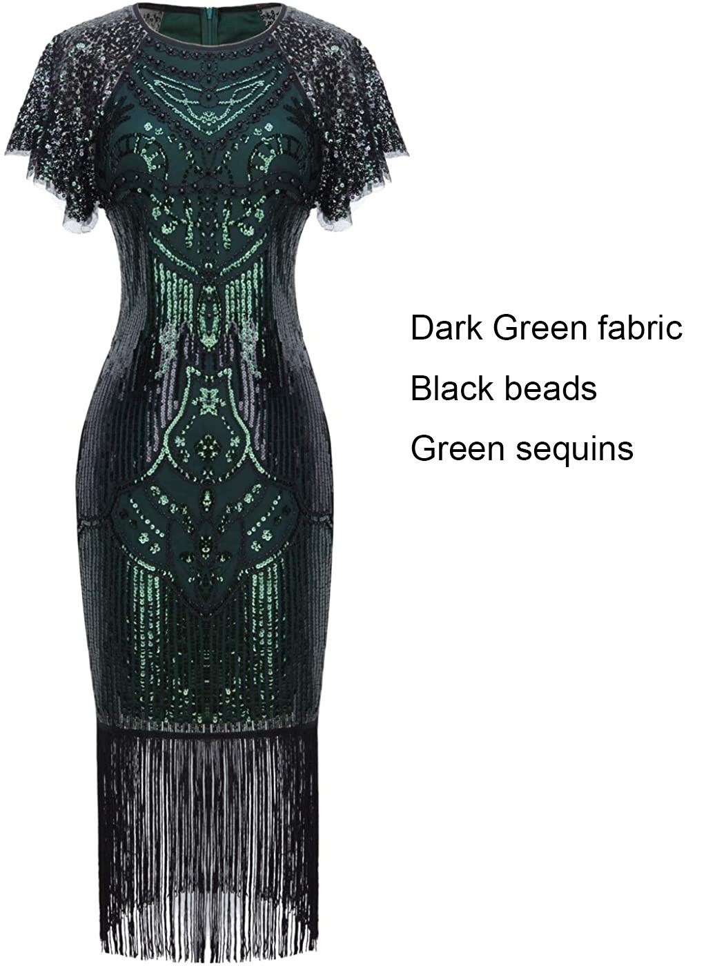 slim fit dress slacks 1920s Gatsby Flapper Beaded Fringe Party Dress - The Lulu