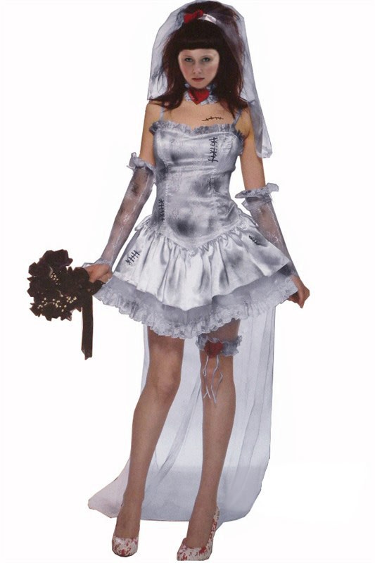 Amazon.com: Cosplay.fm Women's Emily Ghost Bride Halloween Cosplay Costume  Fancy Dress (Large) : Clothing, Shoes & Jewelry