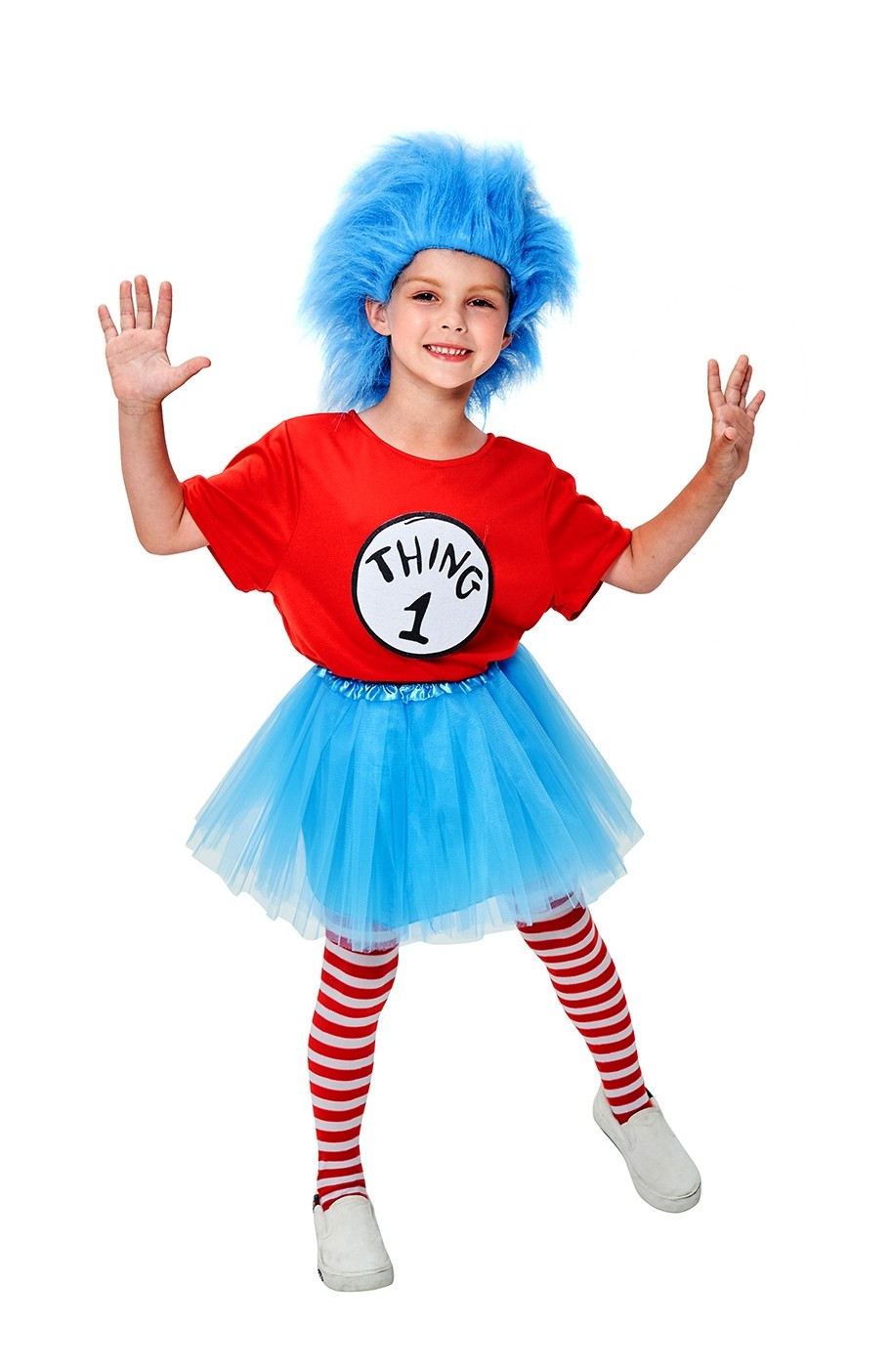 Seuss Thing 1 & Thing 2 Leggings Child Size 3-6 One Size Fits Kost BRAND NEW Dr